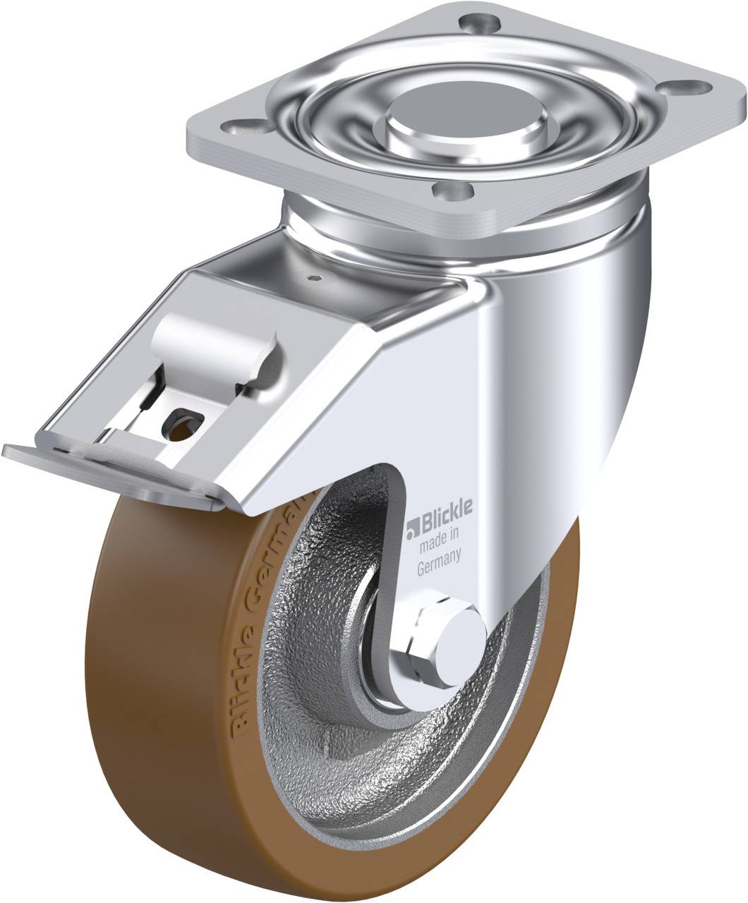Blickle 742230 LH-GB 125K-1-FI Forgóvillás görgő, rögzítővel KerékØ: 125 mm Teherbírás (max.): 550 kg 1 db
