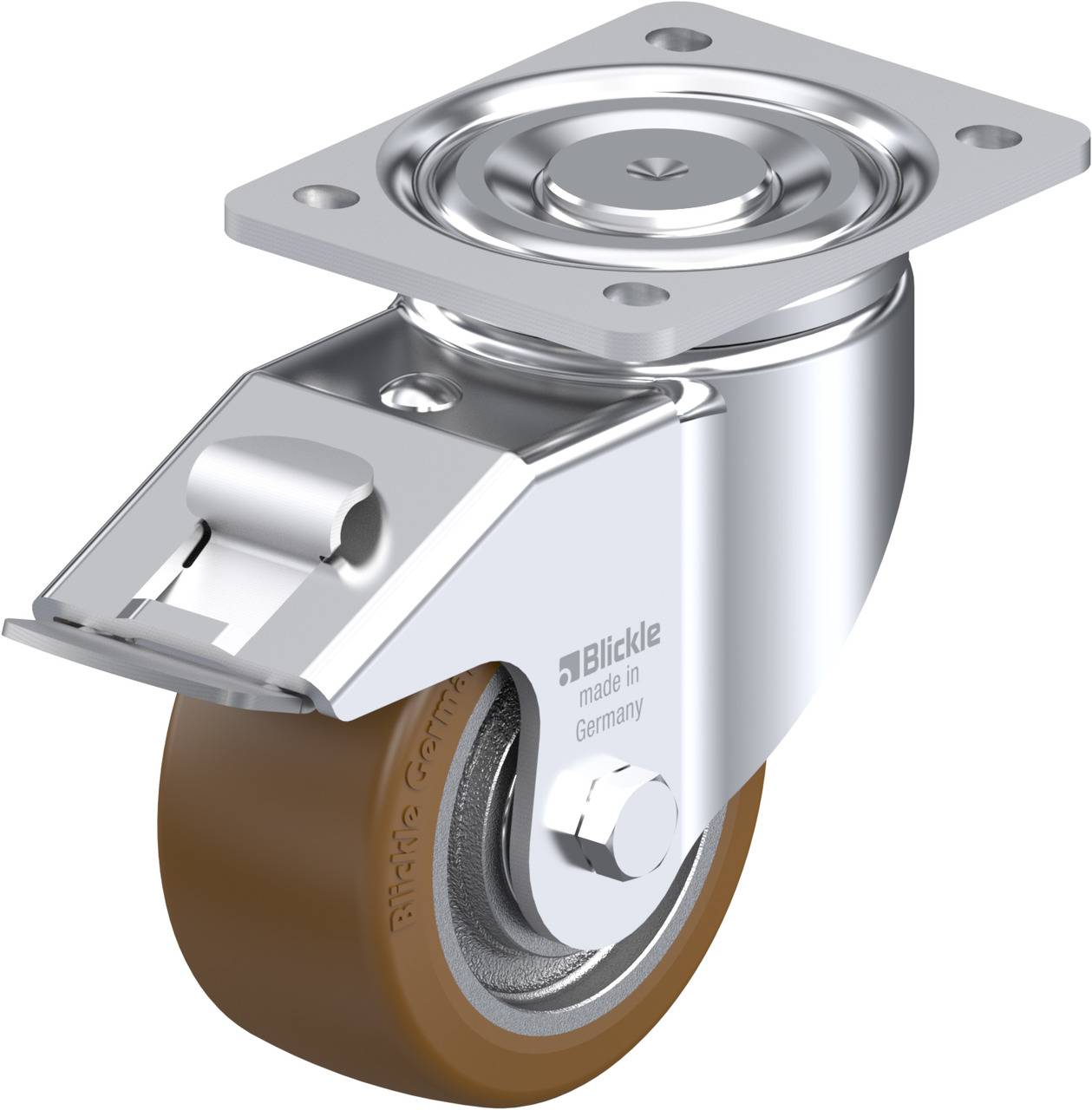 Blickle 754603 LH-GB 128K-FI Forgóvillás görgő, rögzítővel KerékØ: 125 mm Teherbírás (max.): 850 kg 1 db