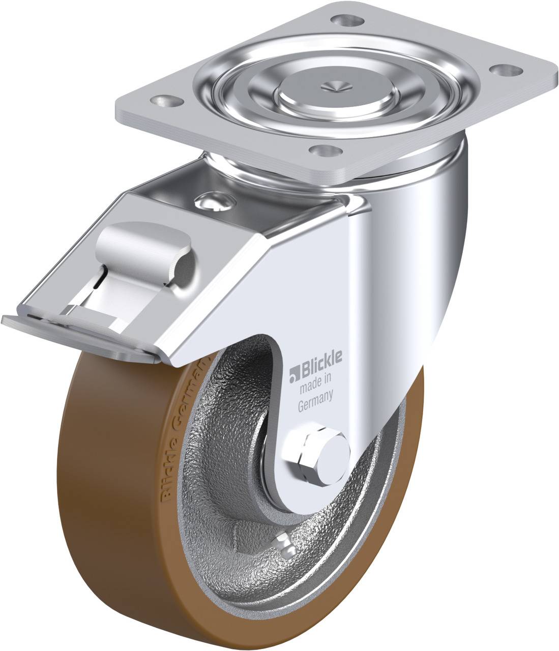Blickle 742236 LH-GB 160K-FI Forgóvillás görgő, rögzítővel KerékØ: 160 mm Teherbírás (max.): 800 kg 1 db