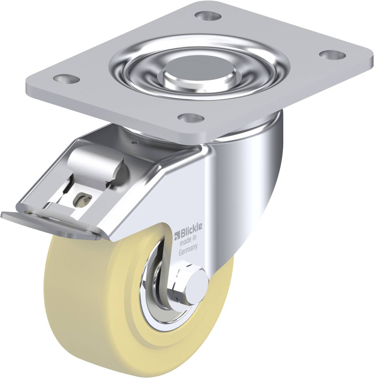 Blickle 636480 LH-GSPO 100K-3-FI Forgóvillás görgő, rögzítővel KerékØ: 100 mm Teherbírás (max.): 700 kg 1 db