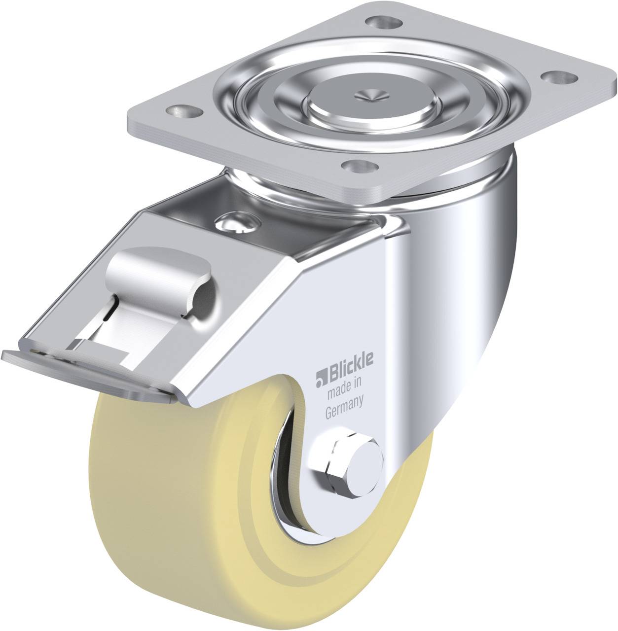 Blickle 585737 LH-GSPO 125K-FI Forgóvillás görgő, rögzítővel KerékØ: 125 mm Teherbírás (max.): 900 kg 1 db
