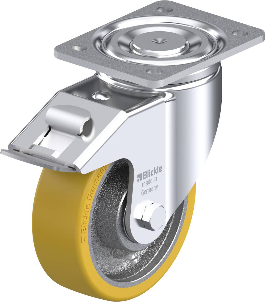Blickle 513796 LH-GTH 150K-FI Forgóvillás görgő, rögzítővel KerékØ: 150 mm Teherbírás (max.): 800 kg 1 db