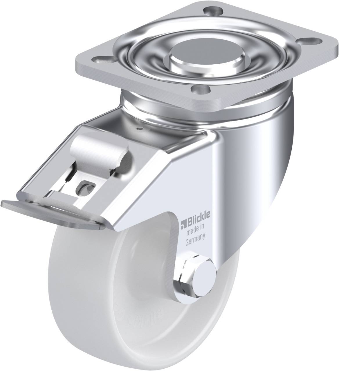 Blickle 583153 LH-PO 100G-1-FI Forgóvillás görgő, rögzítővel KerékØ: 100 mm Teherbírás (max.): 280 kg 1 db