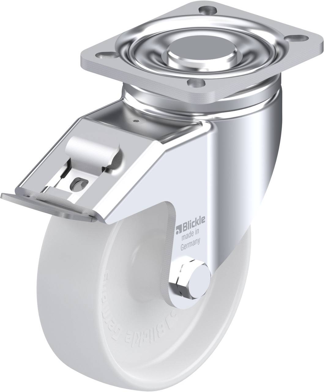 Blickle 584631 LH-PO 125G-1-FI Forgóvillás görgő, rögzítővel KerékØ: 125 mm Teherbírás (max.): 300 kg 1 db