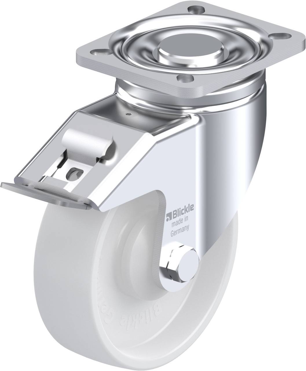 Blickle 612937 LH-PO 125KA-1-FI Forgóvillás görgő, rögzítővel KerékØ: 125 mm Teherbírás (max.): 300 kg 1 db