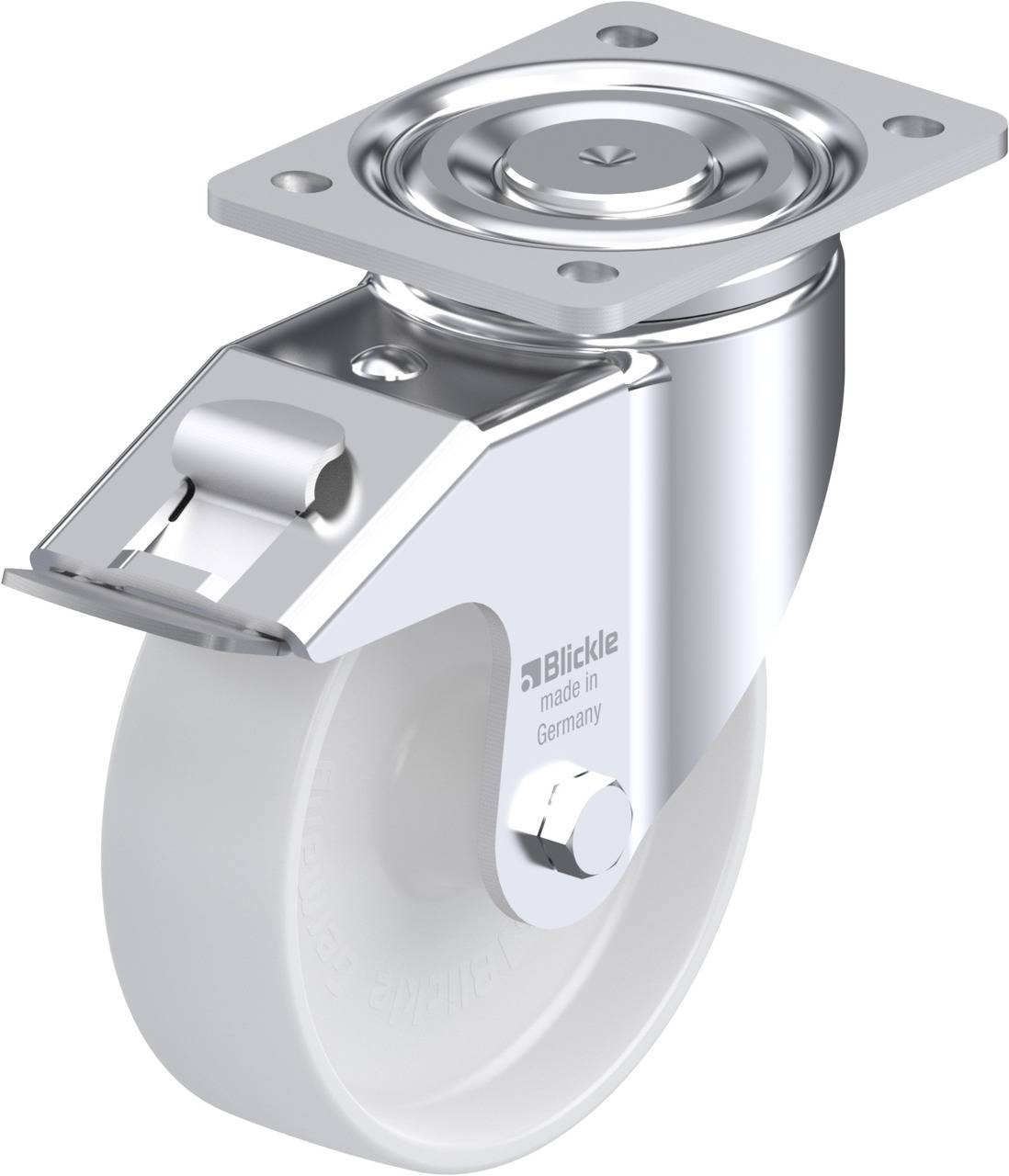 Blickle 580415 LH-PO 160G-FI Forgóvillás görgő, rögzítővel KerékØ: 160 mm Teherbírás (max.): 450 kg 1 db