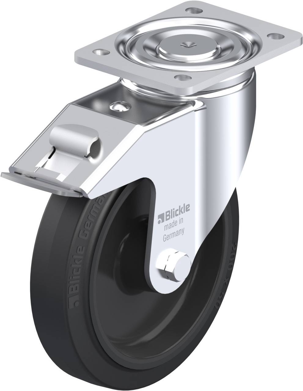 Blickle 562017 LH-POEV 200R-FI Forgóvillás görgő, rögzítővel KerékØ: 200 mm Teherbírás (max.): 500 kg 1 db