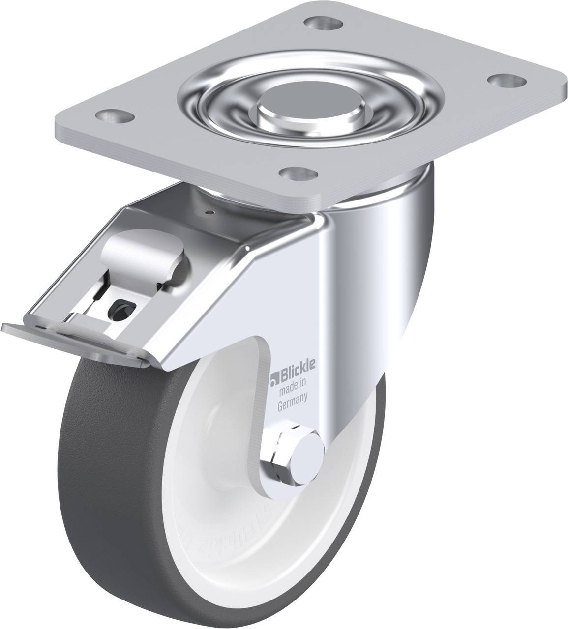 Blickle 660787 LH-POTH 125G-3-FI Forgóvillás görgő, rögzítővel KerékØ: 125 mm Teherbírás (max.): 350 kg 1 db
