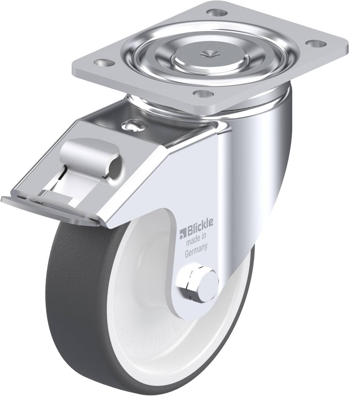 Blickle 562652 LH-POTH 150G-FI Forgóvillás görgő, rögzítővel KerékØ: 150 mm Teherbírás (max.): 500 kg 1 db