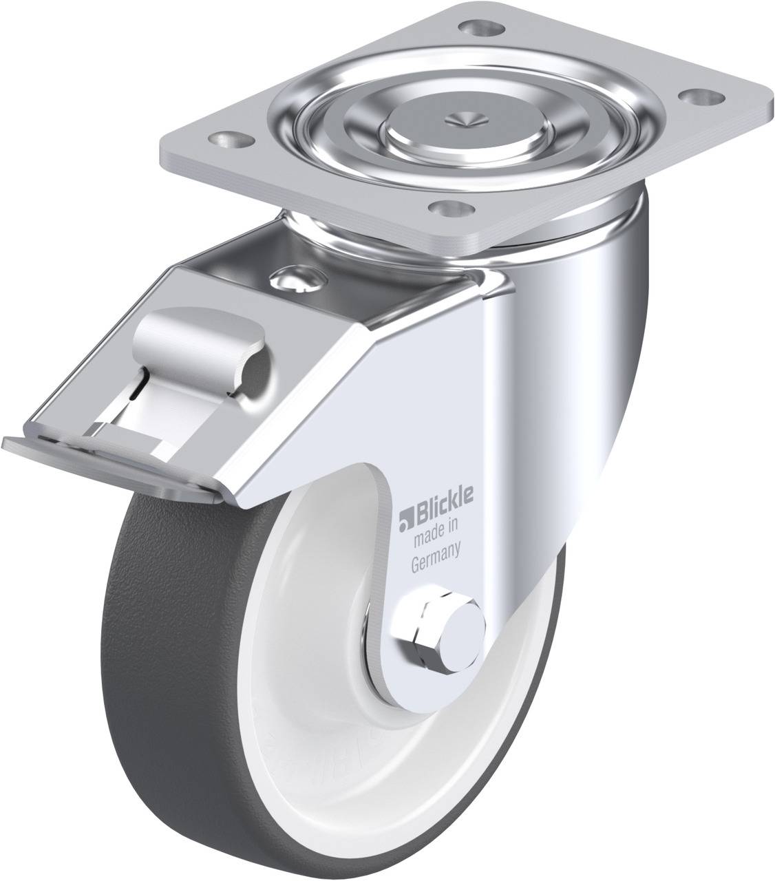 Blickle 546499 LH-POTH 150K-FI Forgóvillás görgő, rögzítővel KerékØ: 150 mm Teherbírás (max.): 500 kg 1 db
