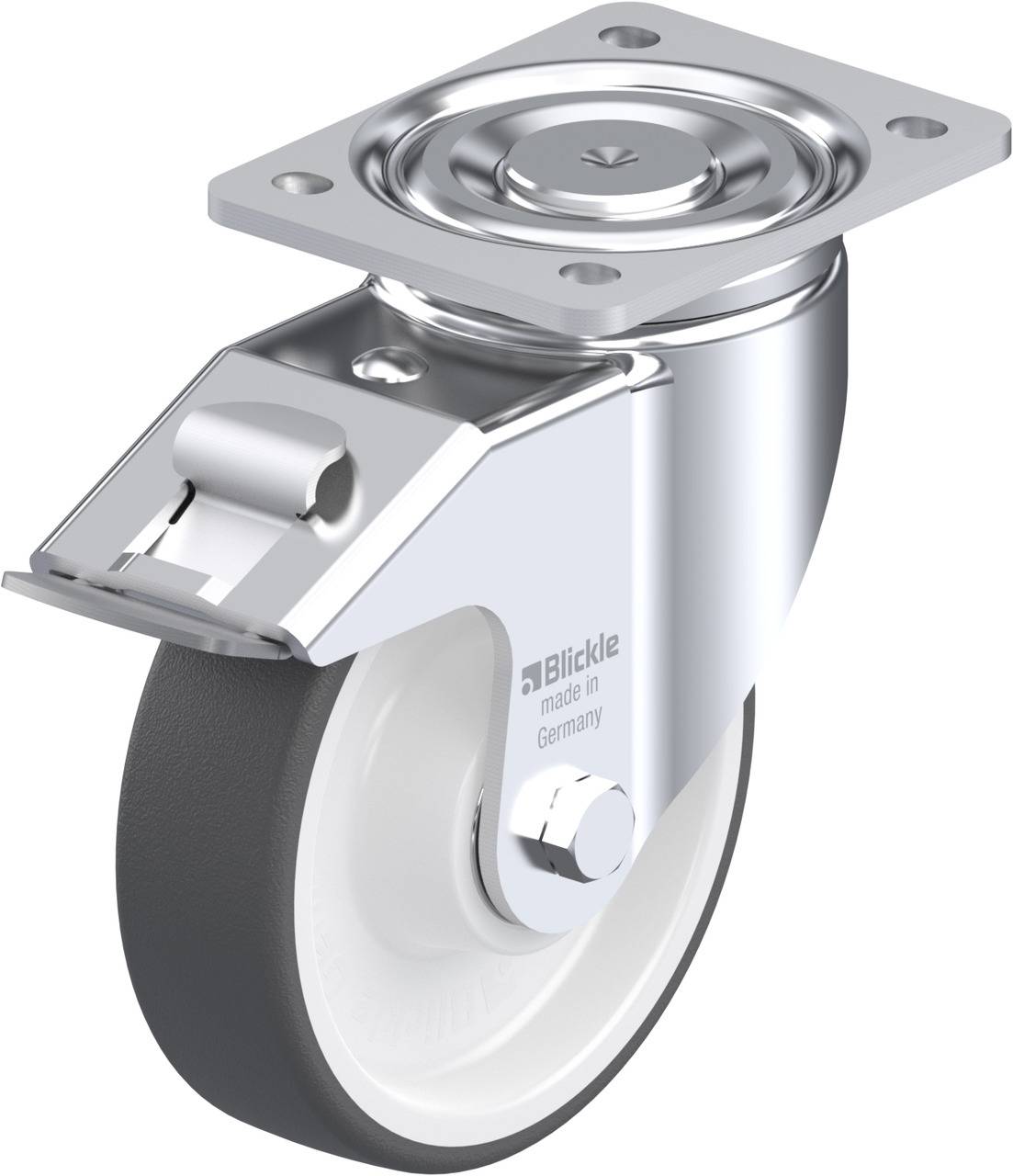 Blickle 743304 LH-POTH 160K-FI Forgóvillás görgő, rögzítővel KerékØ: 160 mm Teherbírás (max.): 550 kg 1 db