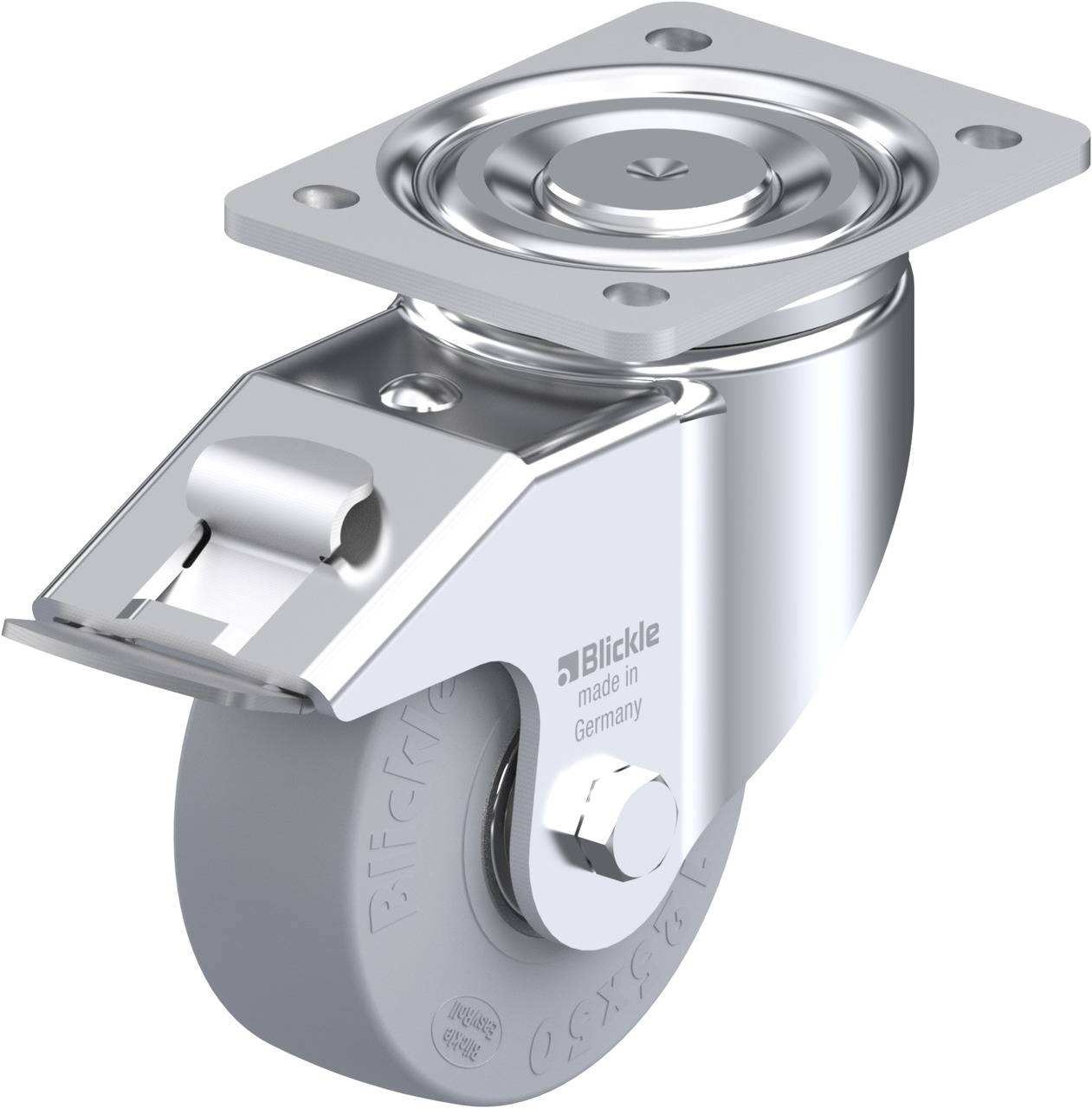 Blickle 852090 LH-SE 125K-FI-SG Forgóvillás görgő, rögzítővel KerékØ: 125 mm Teherbírás (max.): 320 kg 1 db