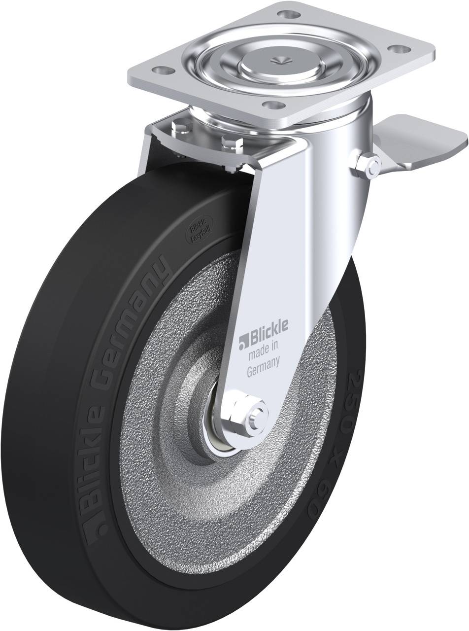 Blickle 10892 LH-SE 250K-ST Forgóvillás görgő, rögzítővel KerékØ: 250 mm Teherbírás (max.): 850 kg 1 db