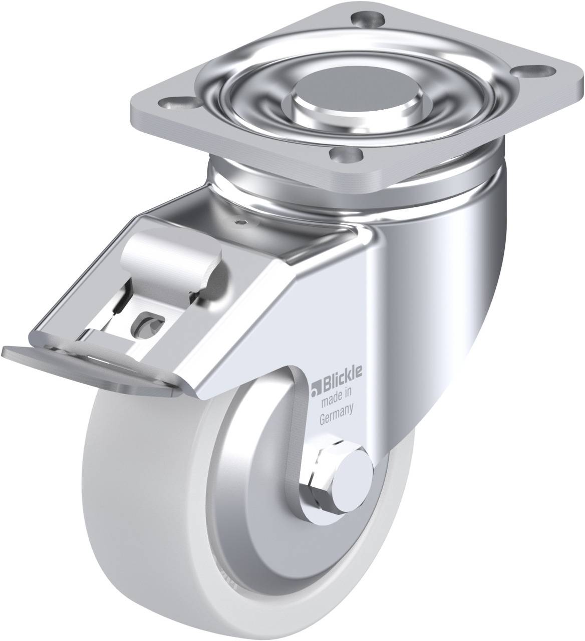 Blickle 725192 LH-SPO 100K-1-FI-FA Forgóvillás görgő, rögzítővel KerékØ: 100 mm Teherbírás (max.): 500 kg 1 db