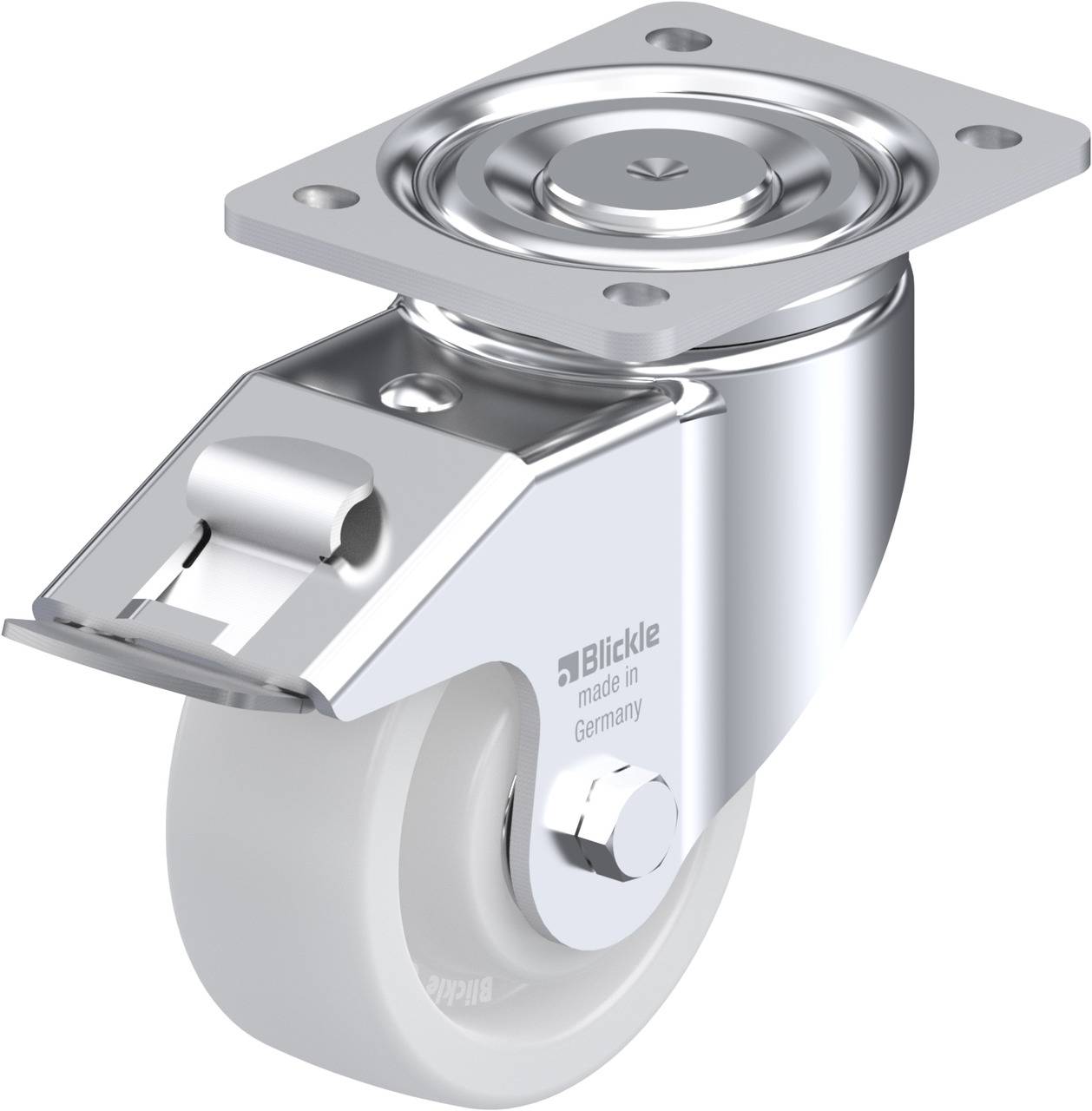 Blickle 536581 LH-SPO 127K-FI Forgóvillás görgő, rögzítővel KerékØ: 125 mm Teherbírás (max.): 750 kg 1 db