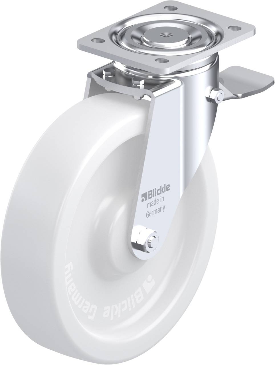 Blickle 80770 LH-SPO 250G-ST Forgóvillás görgő, rögzítővel KerékØ: 250 mm Teherbírás (max.): 900 kg 1 db