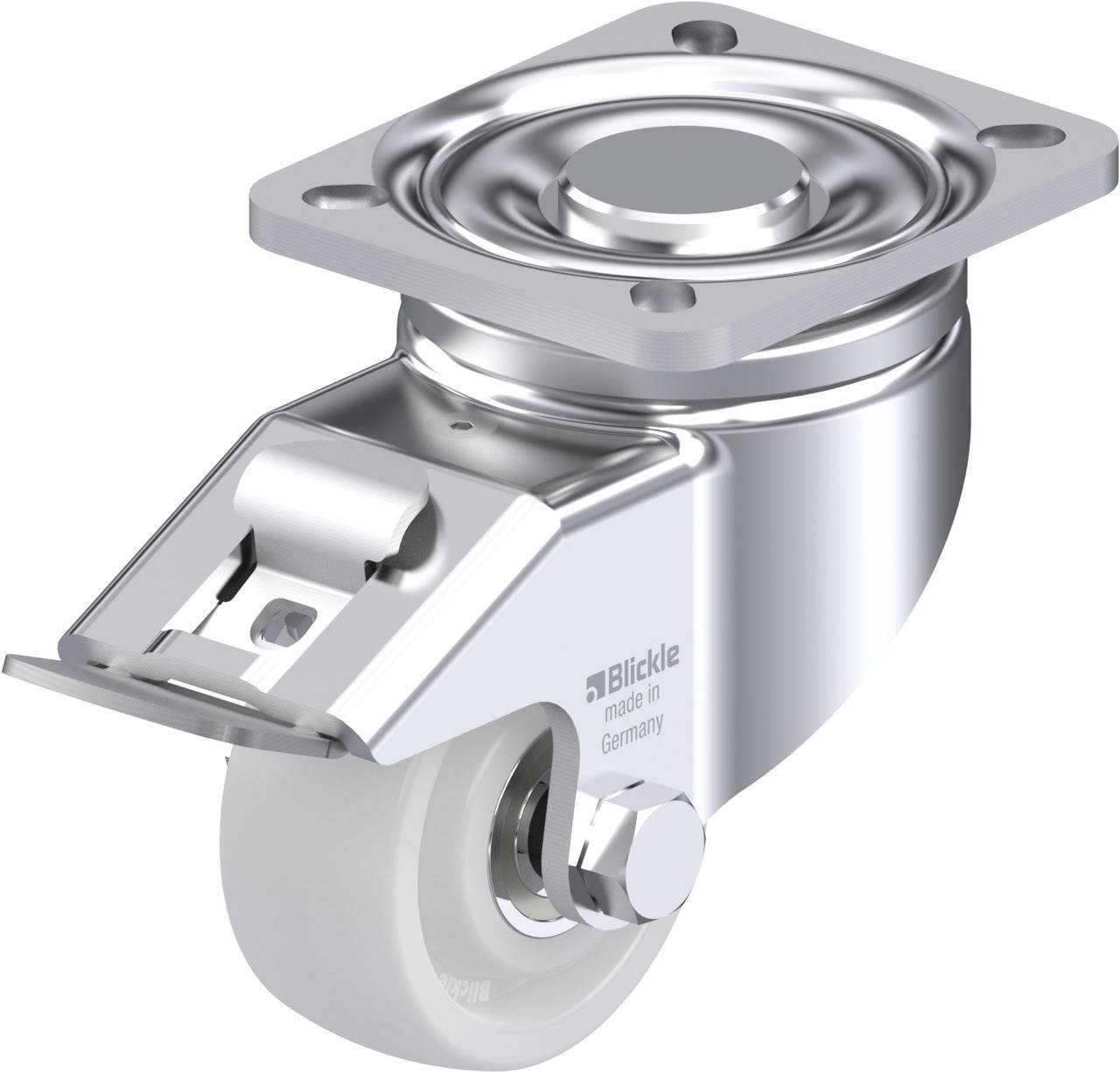 Blickle 657361 LH-SPO 75K-FI Forgóvillás görgő, rögzítővel KerékØ: 75 mm Teherbírás (max.): 300 kg 1 db