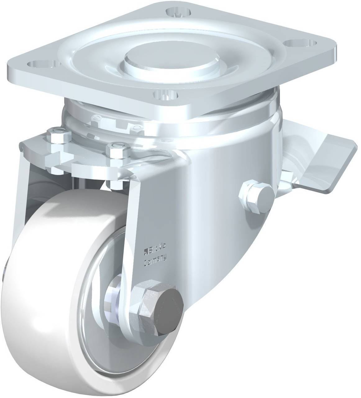 Blickle 598680 LH-SPO 75K-ST-FA Forgóvillás görgő, rögzítővel KerékØ: 75 mm Teherbírás (max.): 300 kg 1 db