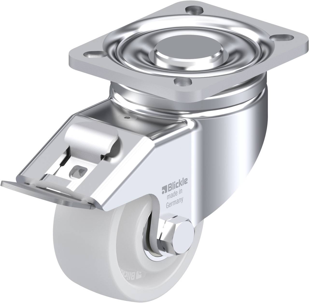 Blickle 754640 LH-SPO 80K-FI Forgóvillás görgő, rögzítővel KerékØ: 80 mm Teherbírás (max.): 350 kg 1 db