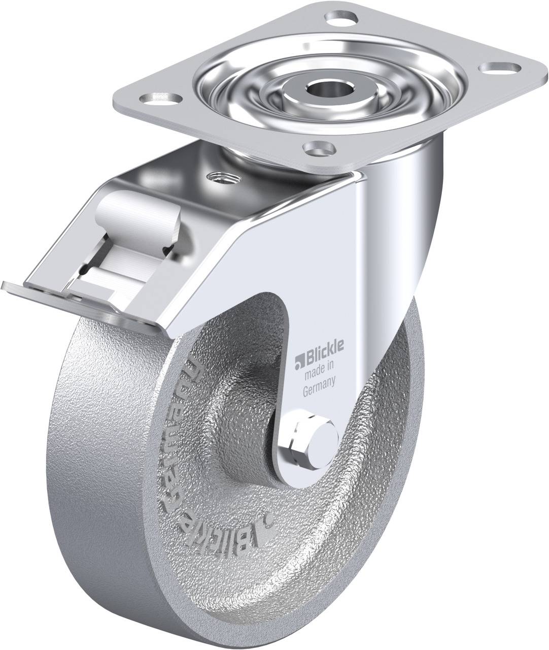 Blickle 763571 LI-G 125G-FI Forgóvillás görgő, rögzítővel KerékØ: 125 mm Teherbírás (max.): 150 kg 1 db