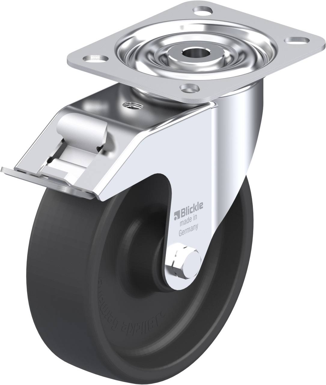 Blickle 758739 LI-POHI 125G-FI Forgóvillás görgő, rögzítővel KerékØ: 125 mm Teherbírás (max.): 150 kg 1 db