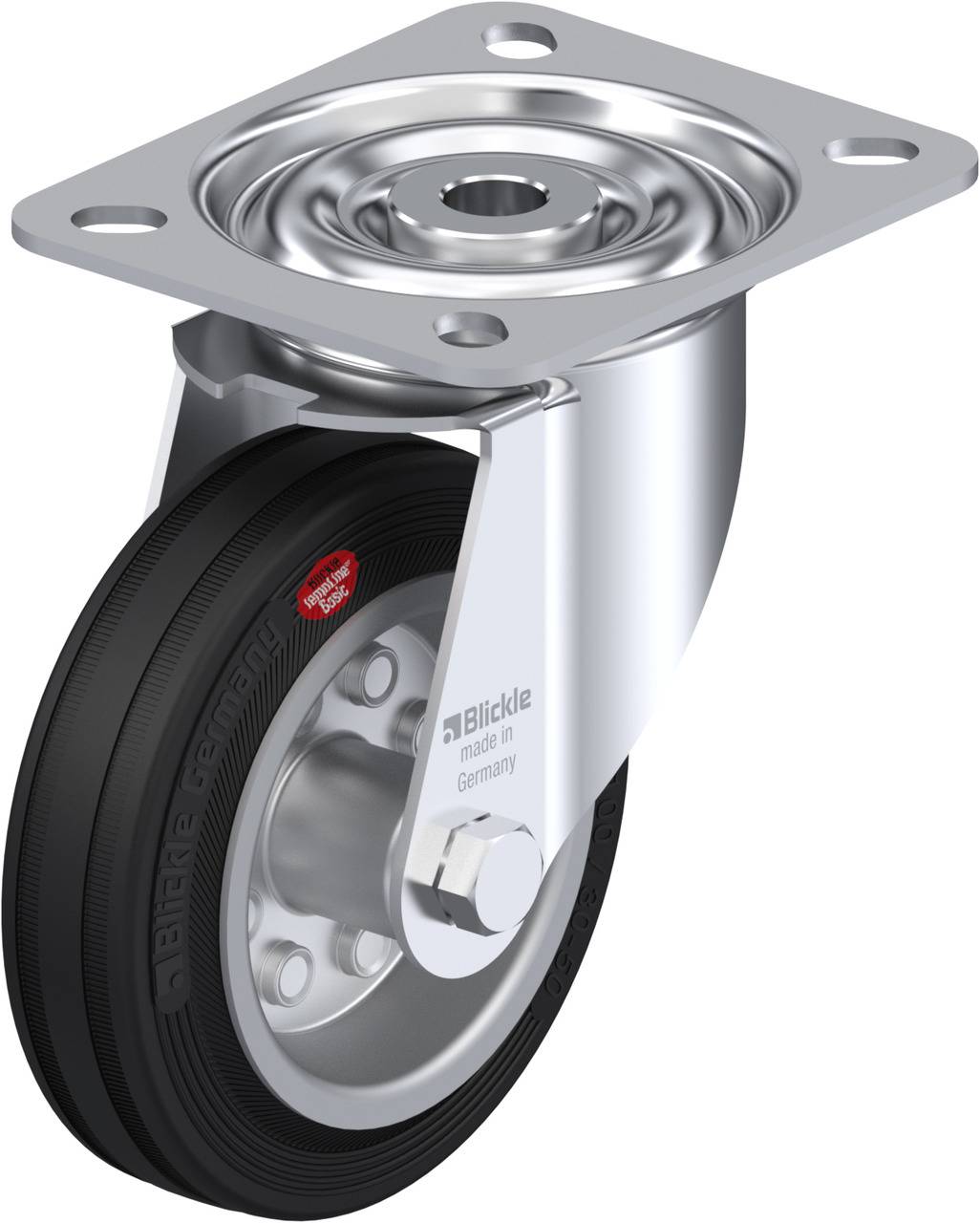 Blickle 611020 LI-VEHI 100R Beálló görgő KerékØ: 100 mm Teherbírás (max.): 65 kg 1 db