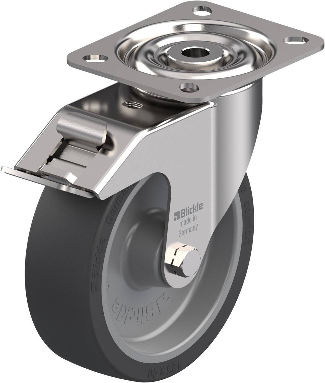 Blickle 845646 LIX-POSI 125G-FI-OF Forgóvillás görgő, rögzítővel KerékØ: 125 mm Teherbírás (max.): 120 kg 1 db