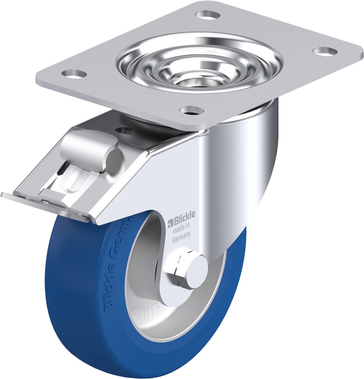 Blickle 742707 LK-ALBS 125K-3-FI Forgóvillás görgő, rögzítővel KerékØ: 125 mm Teherbírás (max.): 350 kg 1 db