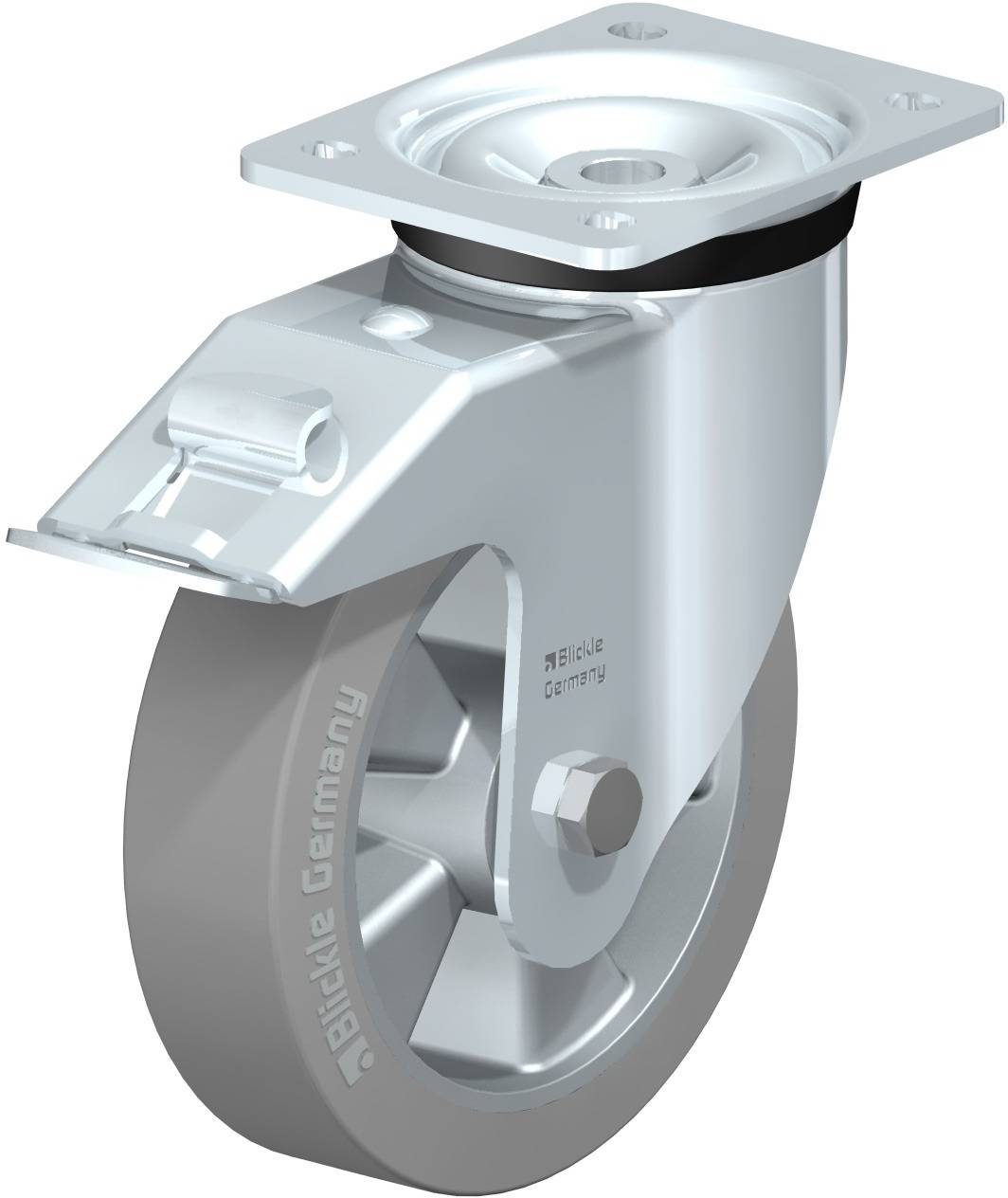 Blickle 676965 LK-ALEV 180K-FI-SG Forgóvillás görgő, rögzítővel KerékØ: 180 mm Teherbírás (max.): 450 kg 1 db