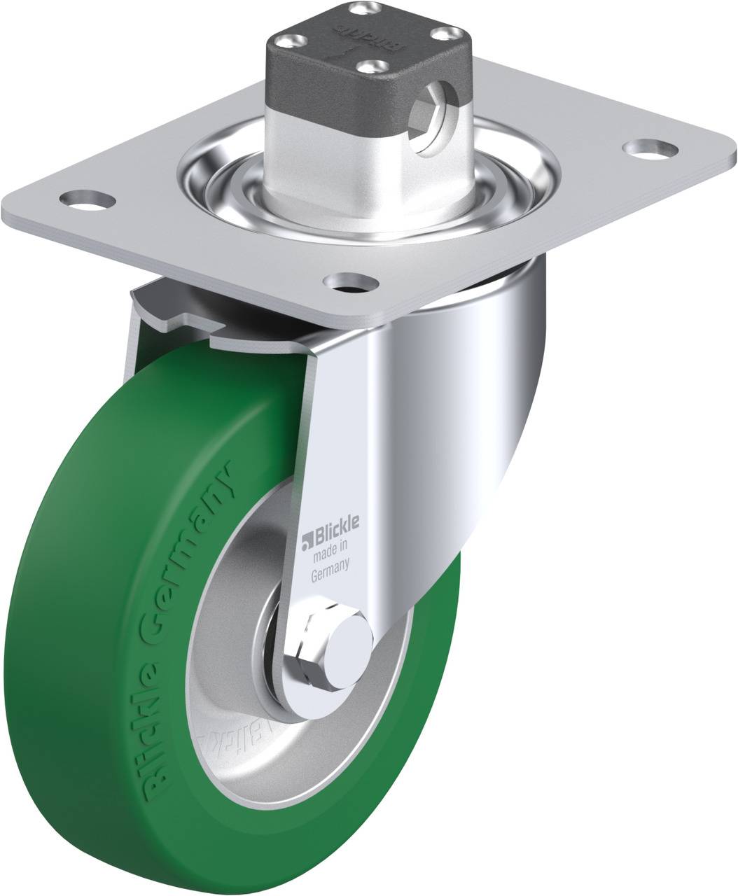 Blickle 752048 LK-ALST 125K-3-CS11 Forgóvillás görgő, rögzítővel KerékØ: 125 mm Teherbírás (max.): 350 kg 1 db