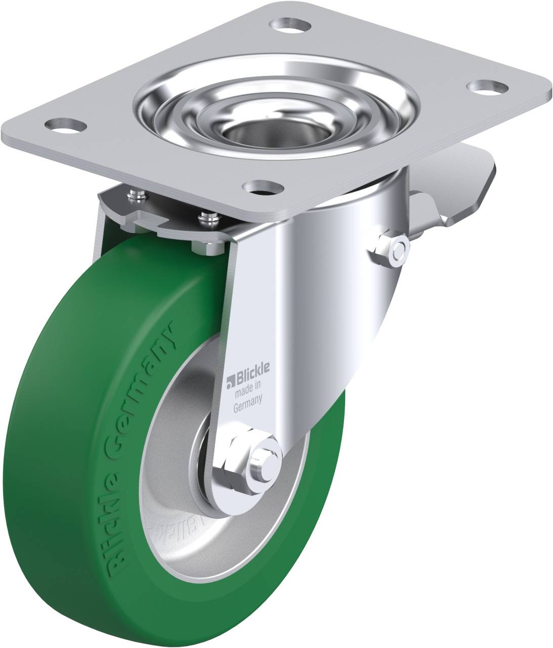 Blickle 659060 LK-ALST 125K-3-ST Forgóvillás görgő, rögzítővel KerékØ: 125 mm Teherbírás (max.): 350 kg 1 db