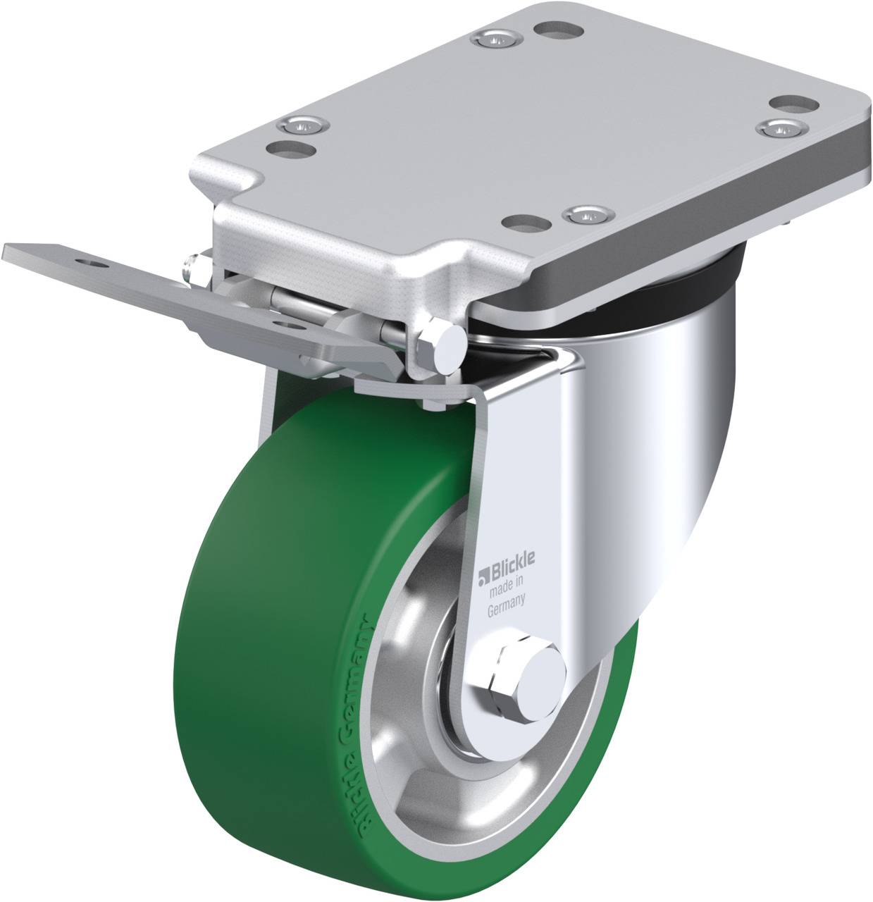 Blickle 852364 LK-ALST 127K-IS Forgóvillás görgő, rögzítővel KerékØ: 125 mm Teherbírás (max.): 450 kg 1 db
