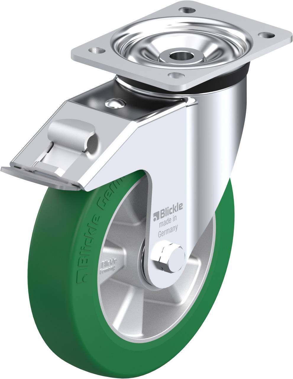 Blickle 613901 LK-ALST 200K-FI Forgóvillás görgő, rögzítővel KerékØ: 200 mm Teherbírás (max.): 600 kg 1 db