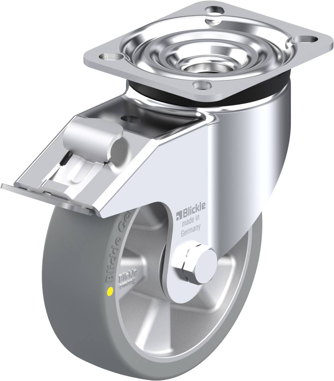 Blickle 716134 LK-ALTH 125K-1-FI-AS Forgóvillás görgő, rögzítővel KerékØ: 125 mm Teherbírás (max.): 350 kg 1 db