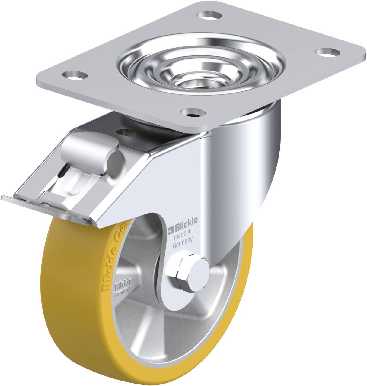 Blickle 482059 LK-ALTH 125K-3-FI Forgóvillás görgő, rögzítővel KerékØ: 125 mm Teherbírás (max.): 350 kg 1 db