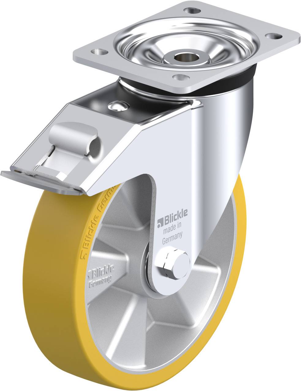 Blickle 606764 LK-ALTH 200K-FI Forgóvillás görgő, rögzítővel KerékØ: 200 mm Teherbírás (max.): 600 kg 1 db