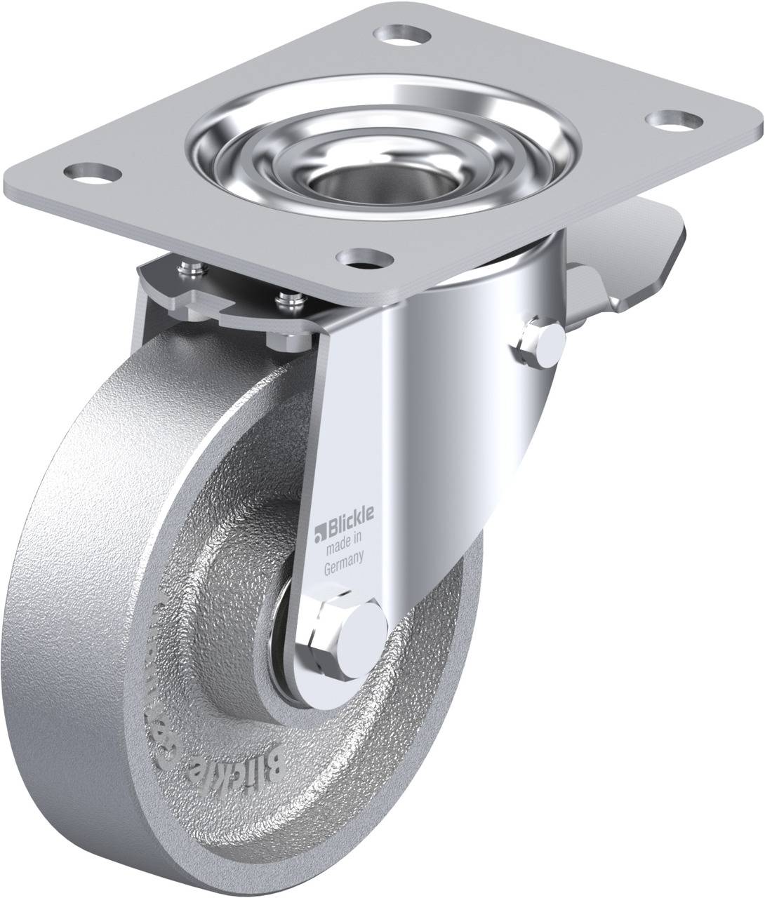 Blickle 853069 LK-G 125K-3-ST Forgóvillás görgő, rögzítővel KerékØ: 125 mm Teherbírás (max.): 350 kg 1 db