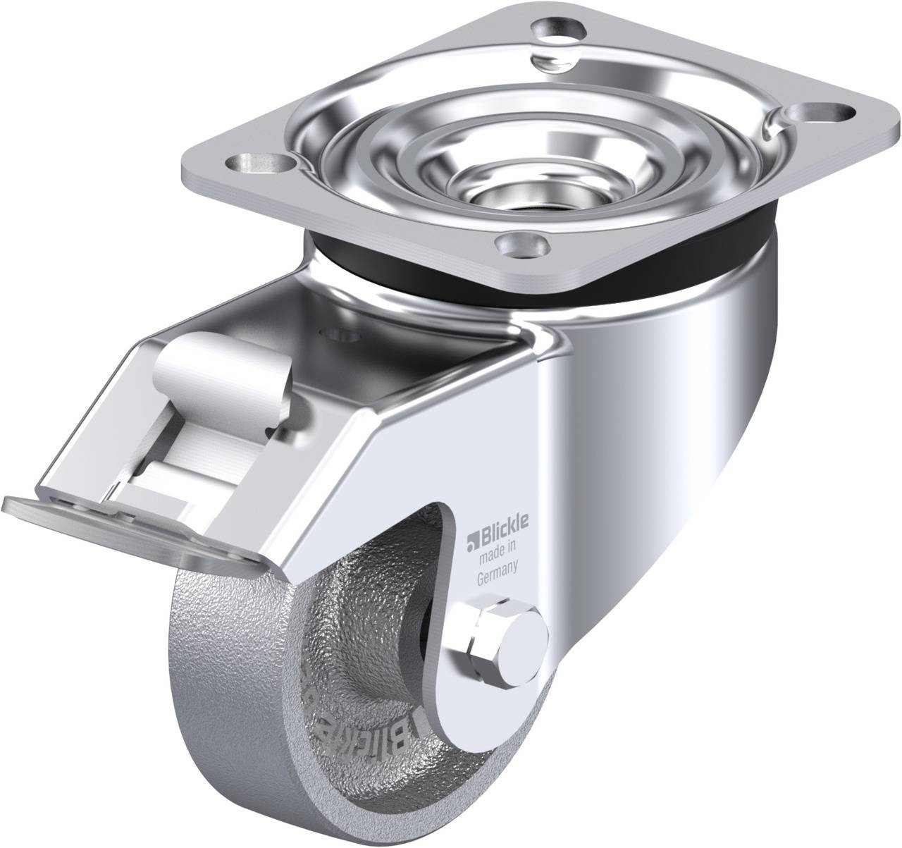 Blickle 754792 LK-G 80G-FI Forgóvillás görgő, rögzítővel KerékØ: 80 mm Teherbírás (max.): 250 kg 1 db