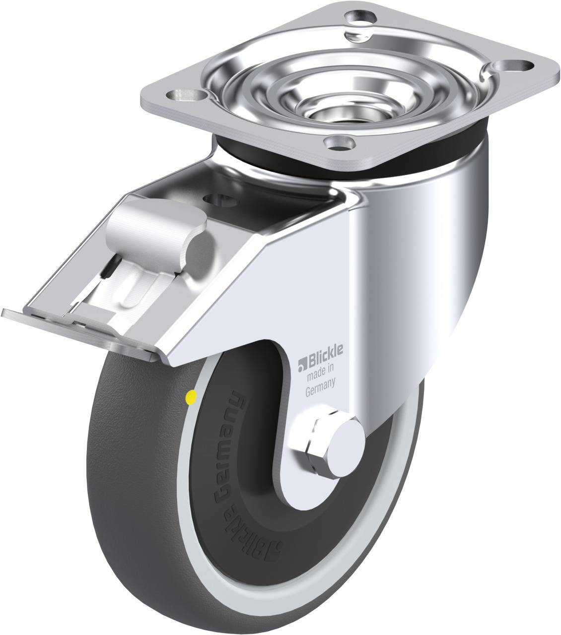 Blickle 852248 LK-PATH 125KF-1-FI-ELS Forgóvillás görgő, rögzítővel KerékØ: 125 mm Teherbírás (max.): 160 kg 1 db
