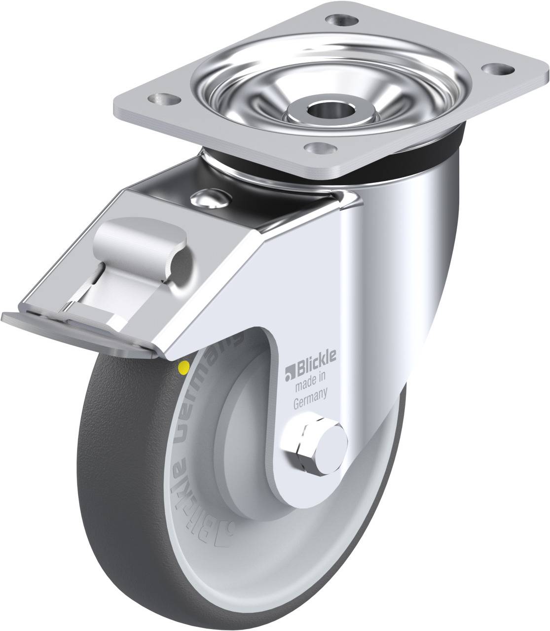 Blickle 852266 LK-PATH 160KA-FI-ELS Forgóvillás görgő, rögzítővel KerékØ: 160 mm Teherbírás (max.): 260 kg 1 db
