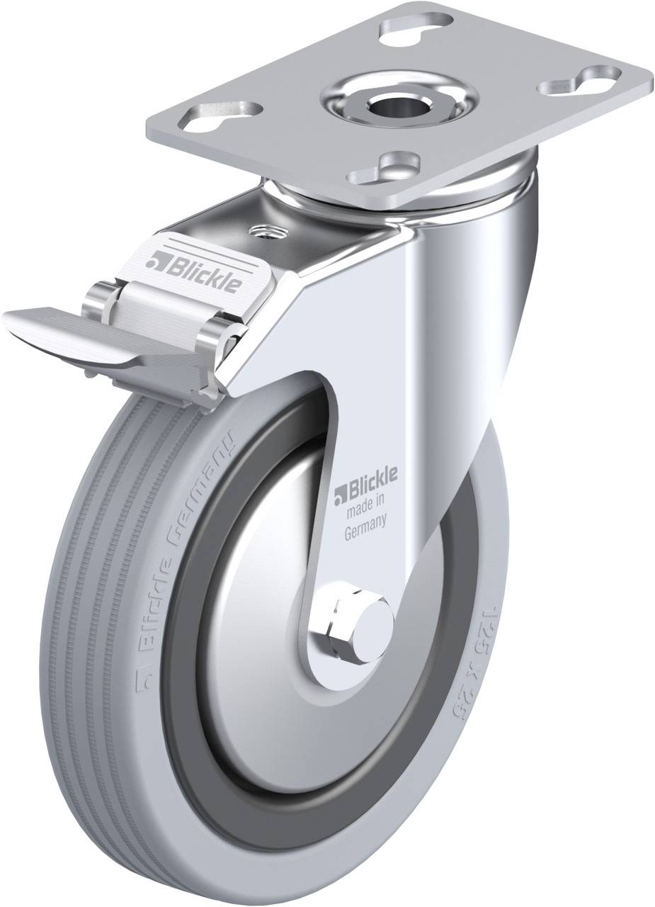 Blickle 278523 LKPA-VPA 125K-FI-FA Forgóvillás görgő, rögzítővel KerékØ: 125 mm Teherbírás (max.): 100 kg 1 db