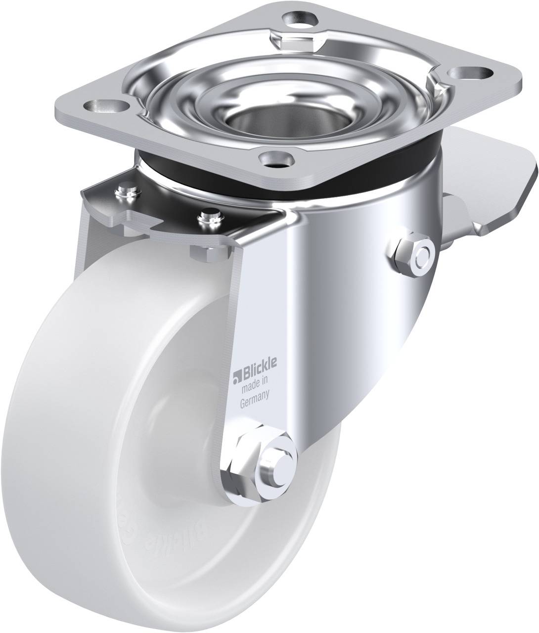 Blickle 252015 LK-PO 100G-1-ST Forgóvillás görgő, rögzítővel KerékØ: 100 mm Teherbírás (max.): 280 kg 1 db