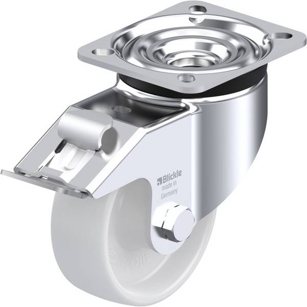 Blickle 609834 LK-PO 100R-1-FI Forgóvillás görgő, rögzítővel KerékØ: 100 mm Teherbírás (max.): 280 kg 1 db