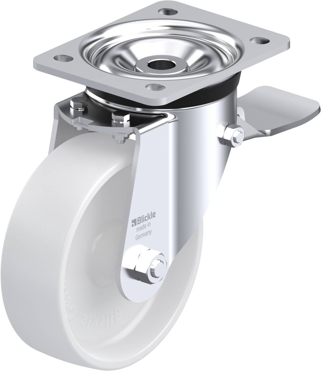 Blickle 11502 LK-PO 150G-ST Forgóvillás görgő, rögzítővel KerékØ: 150 mm Teherbírás (max.): 400 kg 1 db