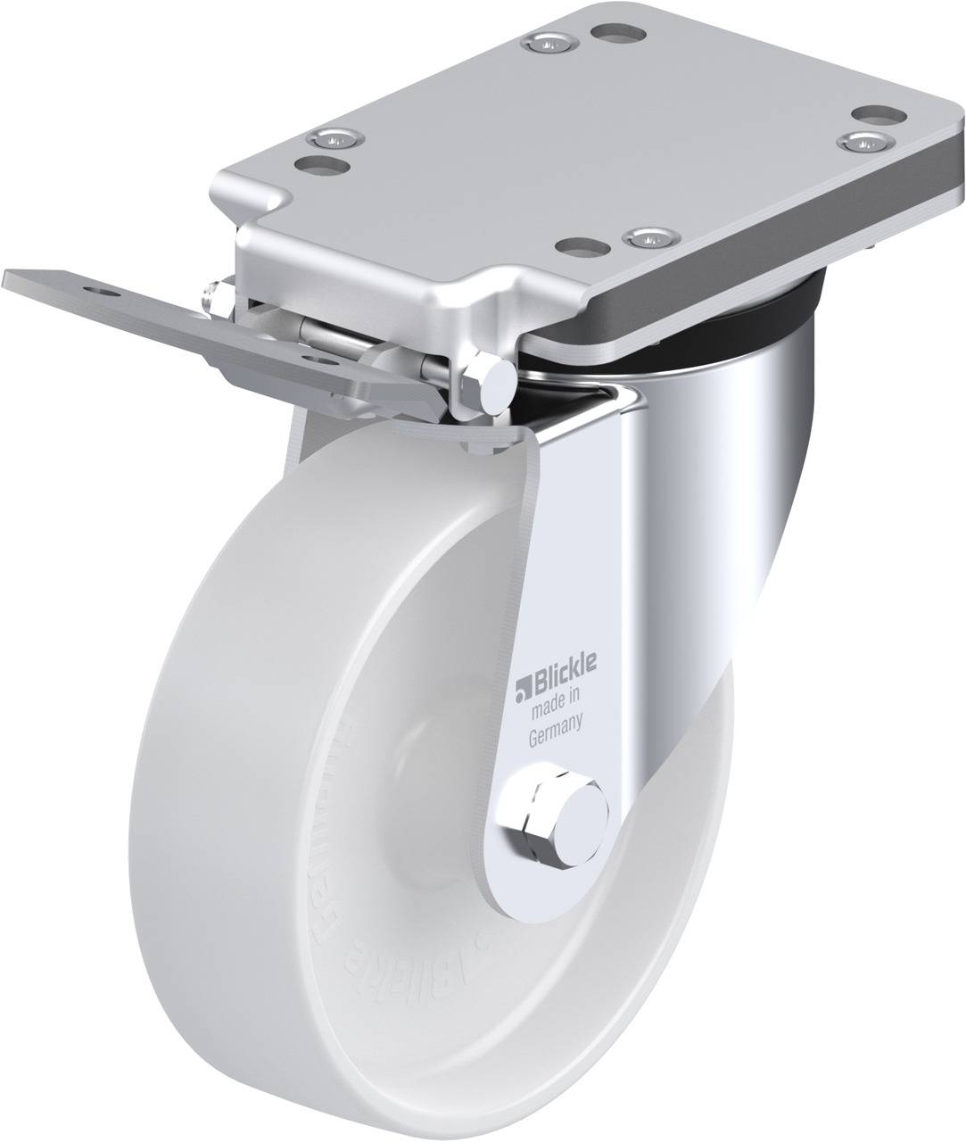 Blickle 646620 LK-PO 160G-IS Forgóvillás görgő, rögzítővel KerékØ: 160 mm Teherbírás (max.): 450 kg 1 db