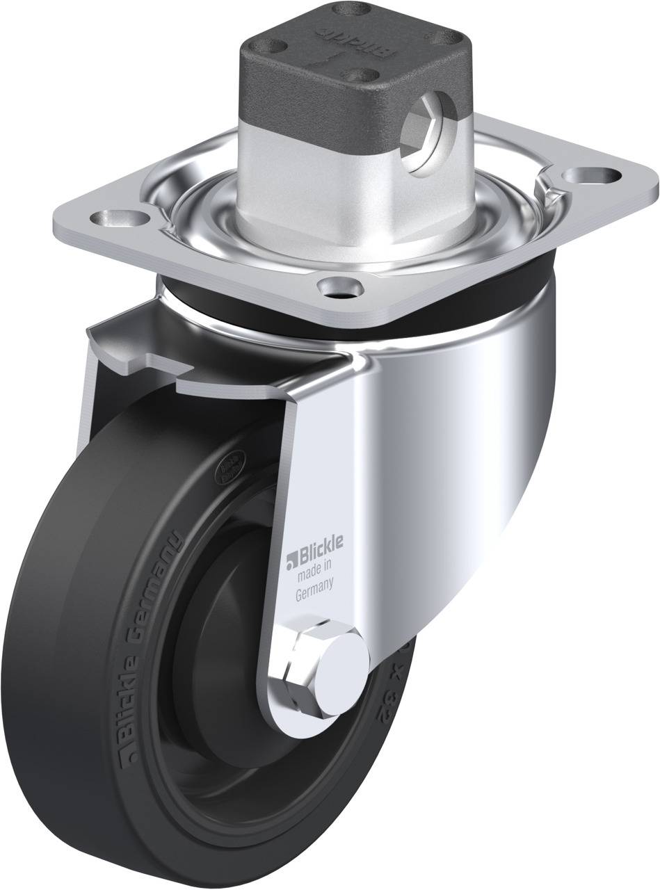 Blickle 752000 LK-POEV 100KA-1-CS11 Forgóvillás görgő, rögzítővel KerékØ: 100 mm Teherbírás (max.): 200 kg 1 db