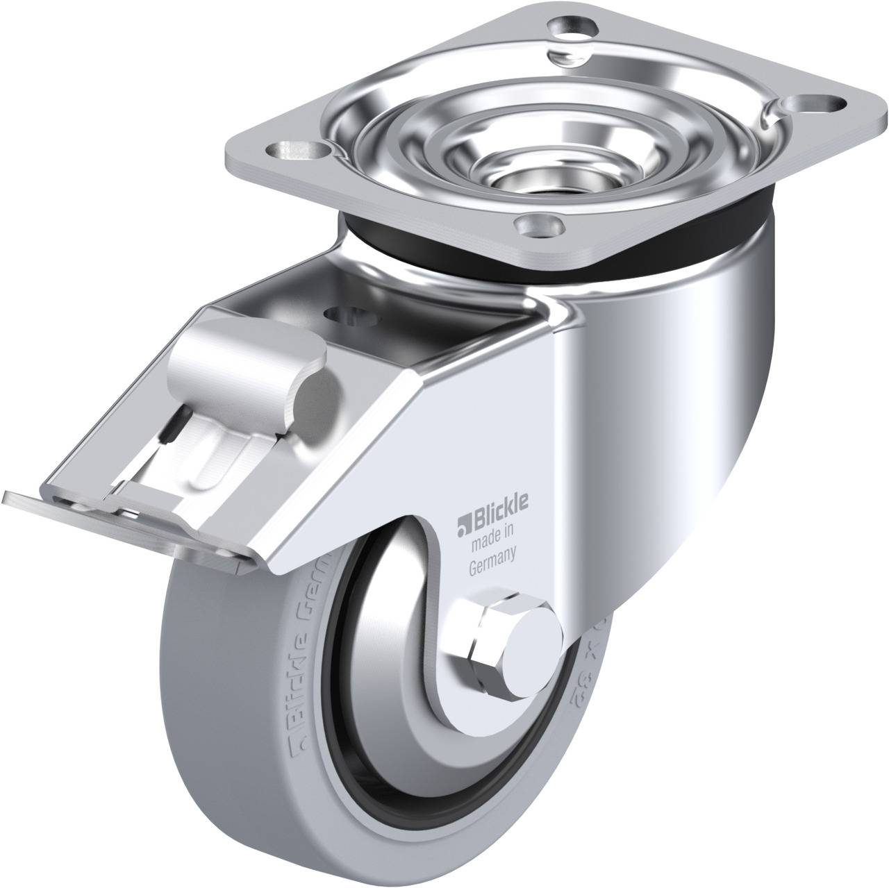 Blickle 750329 LK-POEV 100R-1-FI-SG-FA Forgóvillás görgő, rögzítővel KerékØ: 100 mm Teherbírás (max.): 200 kg 1 db