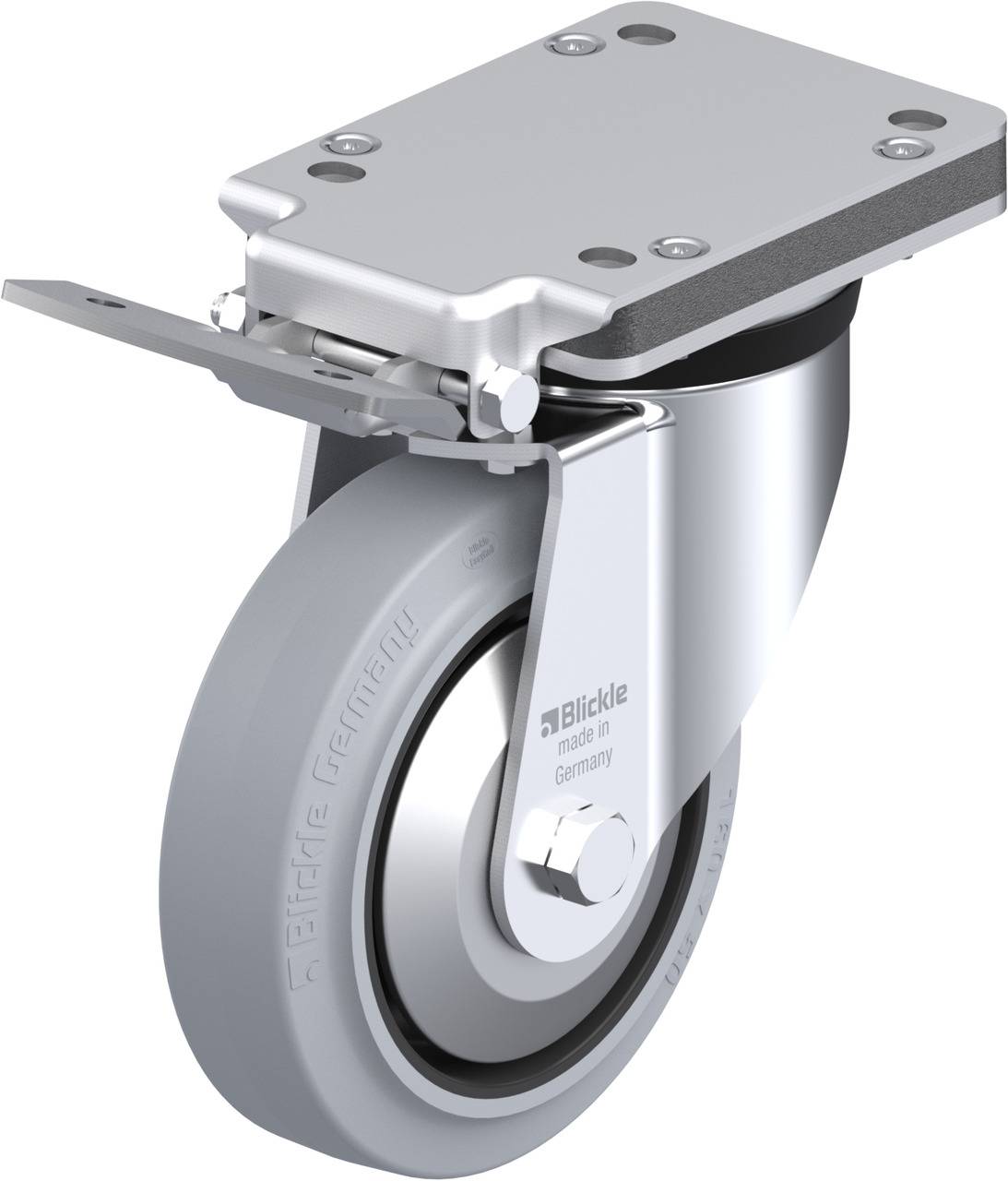 Blickle 748665 LK-POEV 160KA-IS-SG-FA Forgóvillás görgő, rögzítővel KerékØ: 160 mm Teherbírás (max.): 400 kg 1 db
