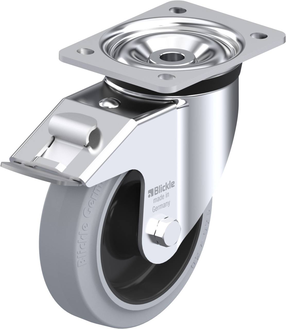 Blickle 629287 LK-POEV 160R-FI-SG Forgóvillás görgő, rögzítővel KerékØ: 160 mm Teherbírás (max.): 400 kg 1 db