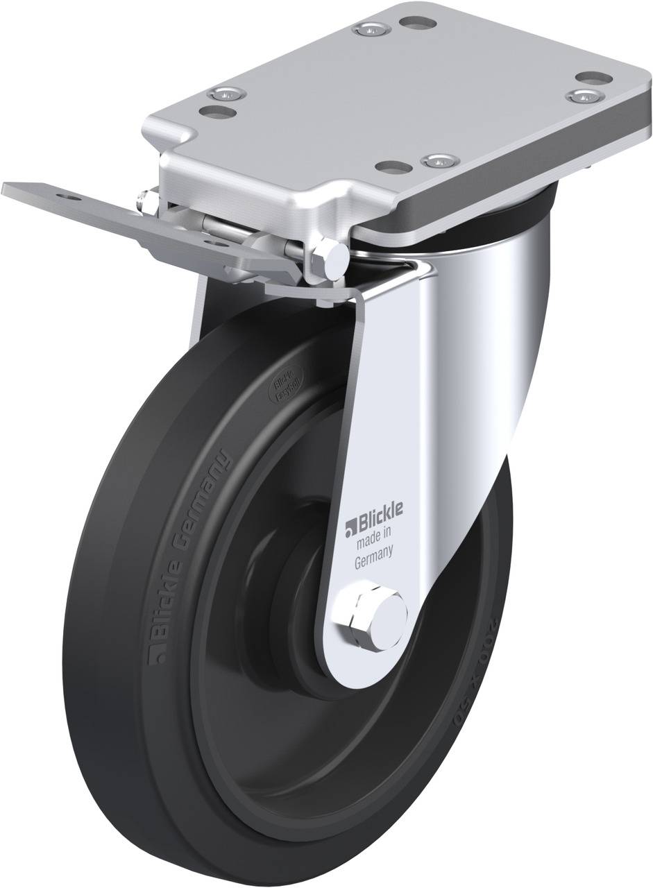 Blickle 658831 LK-POEV 200KA-IS Forgóvillás görgő, rögzítővel KerékØ: 200 mm Teherbírás (max.): 500 kg 1 db